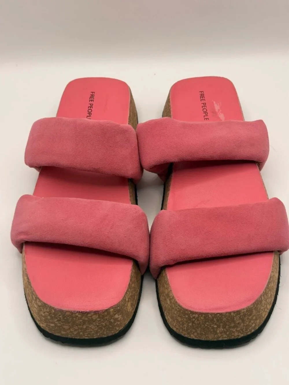 FREE PEOPLE Womens Fairmont Platform Slide Sandal In Watermelon Sz 9